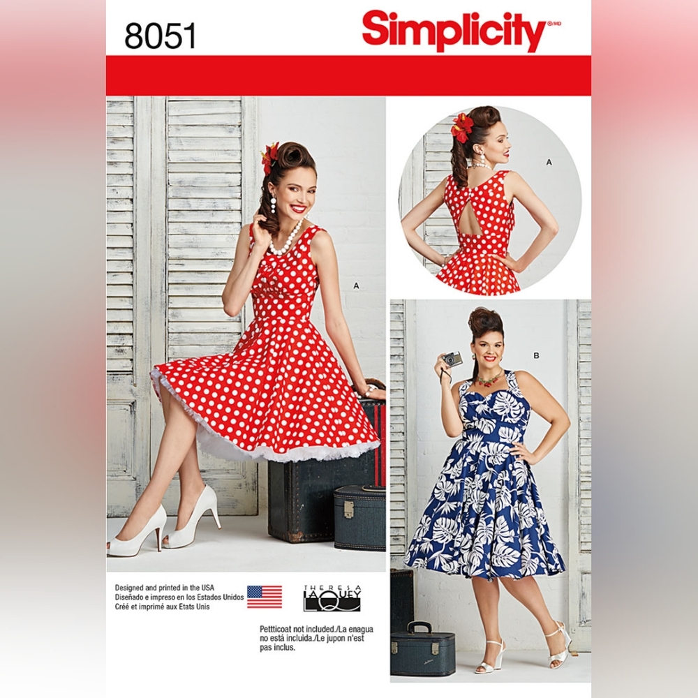 2/$10 OR 3/$15 PATTERNS Simplicity 8051 Misses' and Women's Dresses